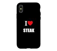 Carcasa para iPhone X/XS Love Steak BBQ Carnero Granjero Carnicero Día del Padre