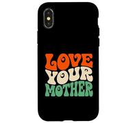 Carcasa para iPhone X/XS Love Your Mother Earth Day Retro Ambientalista Planeta