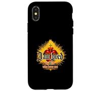Carcasa para iPhone X/XS Loved by Him Cita Cristiana Religiosa corazón Jesús Amor