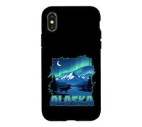 Carcasa para iPhone X/XS Luces de Alaska Aurora Boreal Viendo Vacaciones en Alaska