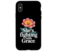 Carcasa para iPhone X/XS Luchando con Gracia Guerrero Cáncer Inspirador