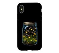 Carcasa para iPhone X/XS Luciérnagas En Tarro Lindo Relámpago Insectos Noche Brillante