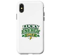 Carcasa para iPhone X/XS Lucky Energy Only 17 de Marzo Fiesta Irlandesa Clover St Patricks