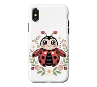 Carcasa para iPhone X/XS Lucky Little Ladybug Bug Insect Garden Cute