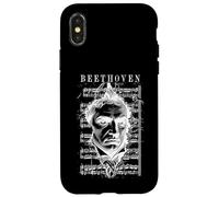 Carcasa para iPhone X/XS Ludwig Van Beethoven Partitura Clásica Retrato Vintage