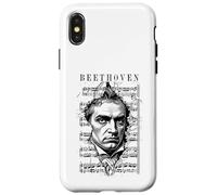 Carcasa para iPhone X/XS Ludwig Van Beethoven Partitura Clásica Retrato Vintage