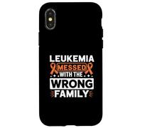 Carcasa para iPhone X/XS Lukemia Messed with Wrong Family Blood Cancer Awareness