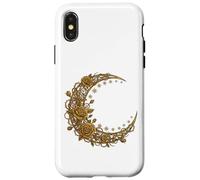 Carcasa para iPhone X/XS Luna Creciente Mística Ros y Espina Estética Bohemia