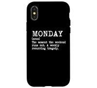 Carcasa para iPhone X/XS Lunes Diccionario Definición Humor Cita