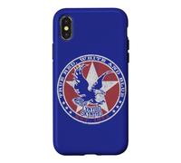 Carcasa para iPhone X/XS Lynyrd Skynyrd Rojo, Blanco y Azul Águila Estrellas Retro Rock 70s