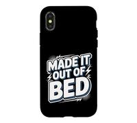 Carcasa para iPhone X/XS Made It out of Bed Logro Éxito de la mañana ||-