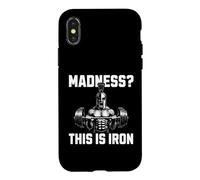 Carcasa para iPhone X/XS Madness This Is Iron Espartano Fitness Fuerza Gym Pesas
