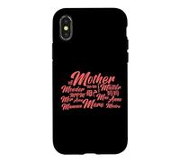 Carcasa para iPhone X/XS Madre Mama Moeder Mãe En Idiomas Extranjeros Día de la Madre Mamá