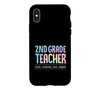 Carcasa para iPhone X/XS Maestro de Segundo Grado Enseña Motivar Amor Inspirar Enseñanza Lema