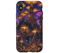 Carcasa para iPhone X/XS Magical Mushroom Village Fantasía Fairycore World