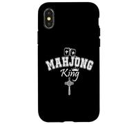 Carcasa para iPhone X/XS Mahjong King of Tiles Mens Mahjaholic Men It's Mahjong Time