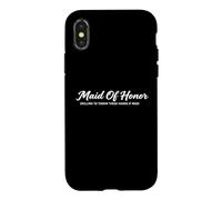 Carcasa para iPhone X/XS Maid of Honor from Bride for Sister