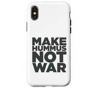 Carcasa para iPhone X/XS Make Hummus Not War - Peace Middle East Foodie Vegan