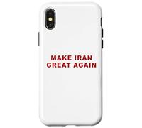 Carcasa para iPhone X/XS Make Iran Great Again - Minimal Text White & Red