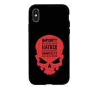 Carcasa para iPhone X/XS Mal Cráneo Impureza Odio Inmortalidad Infierno Demonio Caos