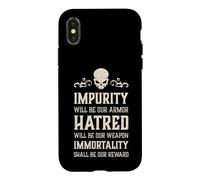 Carcasa para iPhone X/XS Mal Cráneo Impureza Odio Inmortalidad Infierno Demonio Caos