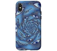 Carcasa para iPhone X/XS Mal de Ojo Espiral Protección mística Espiritual Boho Ojos