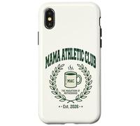 Carcasa para iPhone X/XS Mama Athletic Club EST 2026 Maratón de la Maternidad mamá Divertida