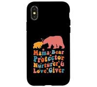 Carcasa para iPhone X/XS Mama Bear Protector Love Giver Mothers Day Groovy Stylish