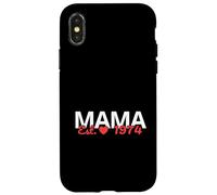 Carcasa para iPhone X/XS Mamá EST 1974 - Celebración de Cumpleaños Maternidad
