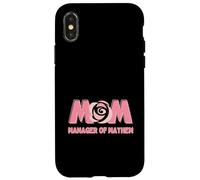 Carcasa para iPhone X/XS MAMÁ - Manager of Mayhem - Funny Mom and Mother