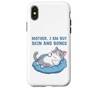 Carcasa para iPhone X/XS Mamá, Soy Pero Piel y Huesos Gracioso Gato mamá Amante de los Gatos