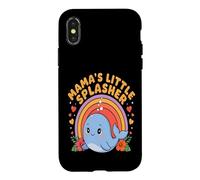 Carcasa para iPhone X/XS Mama's Little Splasher Cute Whale Mom Kids