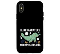 Carcasa para iPhone X/XS Manatí Me Gustan los manatíes y quizás Papas flotantes para 3 Personas