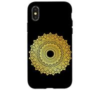 Carcasa para iPhone X/XS Mandala Dorado Geometría Chakra Yoga Espiritual Amante Zen