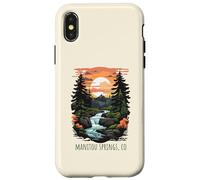 Carcasa para iPhone X/XS Manitou Springs, Colorado, EE. UU., diseño panorámico Retro de montañas