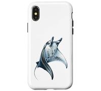 Carcasa para iPhone X/XS Manta Ray Ocean Art Vida Marina Colorido