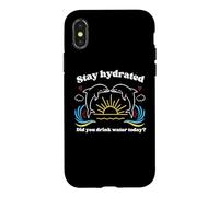 Carcasa para iPhone X/XS MANTENTE HIDRATADO - ¿BEBISTE Agua Hoy? Delfines
