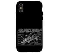Carcasa para iPhone X/XS Manual de Montaje técnico de misiles de Deriva JDM Gráfico