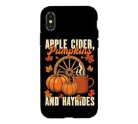 Carcasa para iPhone X/XS Manzana Sidra Calabaza Hayrides Manzana Recogiendo Amor