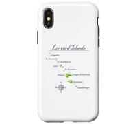 Carcasa para iPhone X/XS Mapa de Islas de Sotavento Antigua St Martin Brabuda