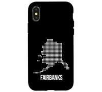 Carcasa para iPhone X/XS Mapa del Estado de Alaska de Fairbanks - AK Gifts Presents