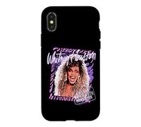 Carcasa para iPhone X/XS Marco de Rayas con Texto «Quiero Bailar con Alguien» de Whitney Houston