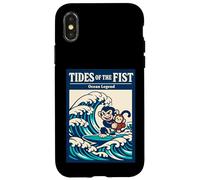 Carcasa para iPhone X/XS Mareas del Puño Ocean Legend Surfing Monkey Wave
