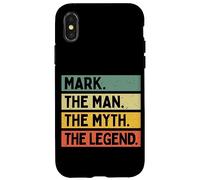 Carcasa para iPhone X/XS Mark The Man The Myth The Legend - Cita Personalizada Divertida