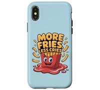Carcasa para iPhone X/XS Más Papas Fritas Menos gritos Funny Potato Snack Food Lover