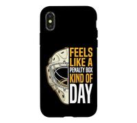 Carcasa para iPhone X/XS Máscara de Portero se Siente como una Caja de penaltis Tipo de Hockey día