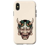 Carcasa para iPhone X/XS Máscara Japonesa de Diablo Hannya Demonio japonés Oni Máscara Yokai Oni