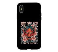 Carcasa para iPhone X/XS Máscara Japonesa de Diablo Hannya Demonio japonés Oni Máscara Yokai Oni