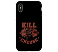 Carcasa para iPhone X/XS Mata tu Excusa Culturismo Entrenamiento con Pesas