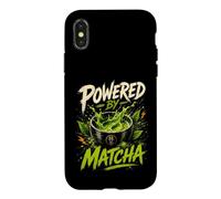 Carcasa para iPhone X/XS Matcha Green Japanese Tea Drink Beverage Humor